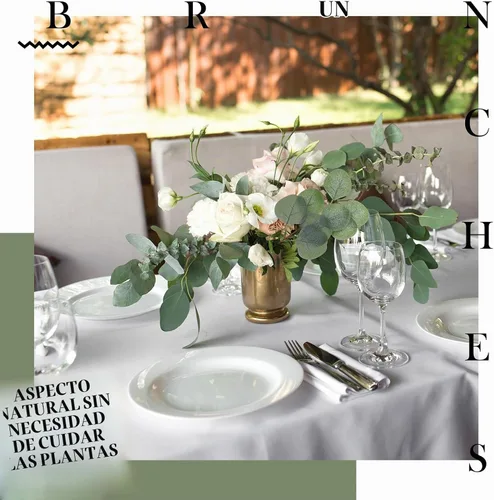 Vista 6 de Taiyin - Juego de 60 hojas de eucalipto artificiales, tallo de eucalipto verde Faux Greenery Silver Dollar Leaves for for Floral Arrangements