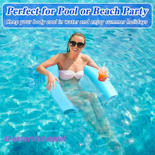 Vista 5 de Silla flotante de malla para adultos, silla flotante de piscina, flotador, silla de fideos, flotadores para accesorios de piscina y juguetes
