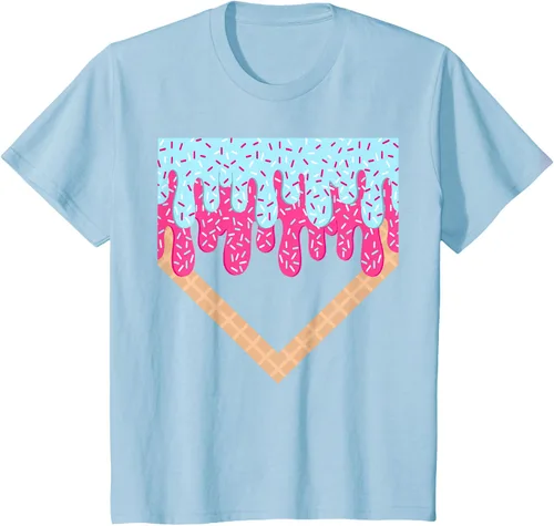 Vista 14 de Baseball Drip Boys Home Plate Ice Cream Sport Players & Fans Camiseta