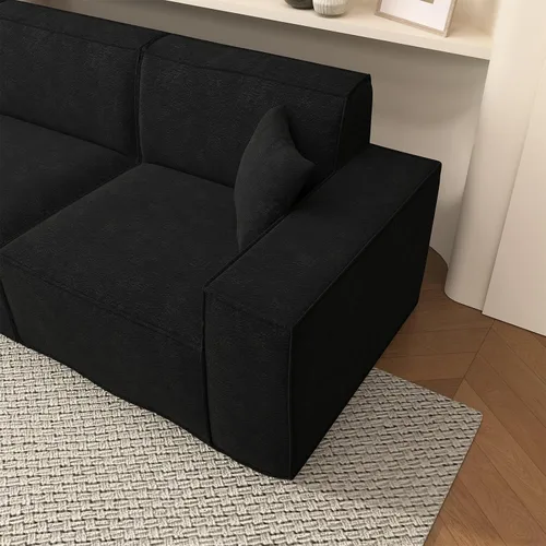 Vista 7 de Cloud - Sofá modular sin hueso, sofá seccional con asiento profundo, sofá en forma de L de 2 plazas para sala de estar, sofás de espuma