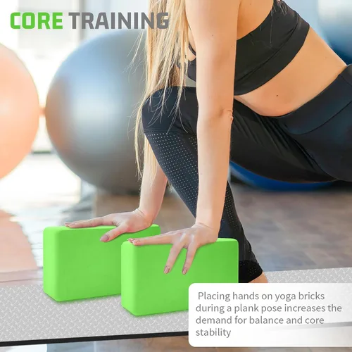 Vista 6 de Foam Block Supportive Latex-Free with Rounded Edges, Non-Slip Exercise Blocks for Pilates, Meditation, Balance, Stretching and Deep Poses