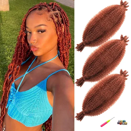 Vista 16 de Cabello para trenzar de 10 pulgadas para locs suaves sintéticos, trenzas de ganchillo Passion Spring Cuban Twist Hair Butterfly Loc Marley Twist