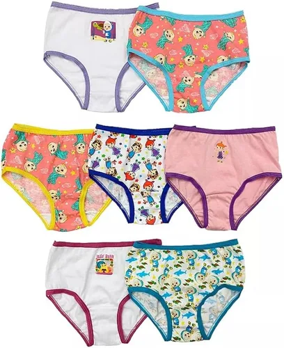 Vista 2 de Handcraft Ropa interior para niñas con licencia - Lay Lay Encanto Paw Patrol Gabby Dollhouse Bluey Coco Melon Bluey - Paquete de 7