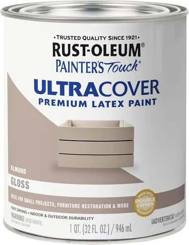 Vista 13 de Rust-Oleum 1976502 Painter's Touch - Pintura de látex, cuarto de galón, negro plano, 32 onzas líquidas, (paquete de 1)