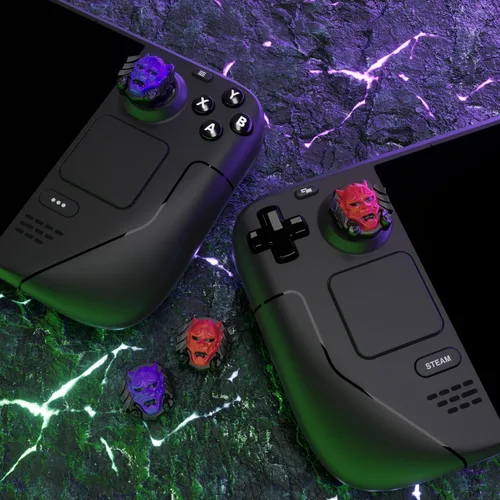 Vista 15 de PlayVital Halloween Thumb Grip Caps for Steam Deck LCD, Silicone Thumbsticks Grips Joystick Caps for Steam Deck OLED - Little Devils