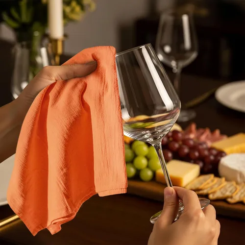 Vista 5 de Utopia Kitchen - Saco de harina naranja (12 unidades, 28 x 28 pulgadas), 100% algodón Paños de cocina para limpiar y secar - Paño de cocina
