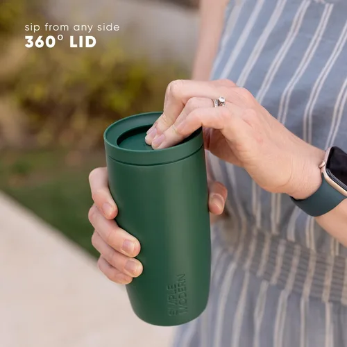 Vista 3 de Simple Modern Halloween Signature Voyager Vaso térmico de café de viaje de 16 onzas con tapa de 360° Regalos para mujeres y hombres Taza