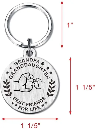 Vista 3 de Regalos para abuelos llavero para nieta y abuelo