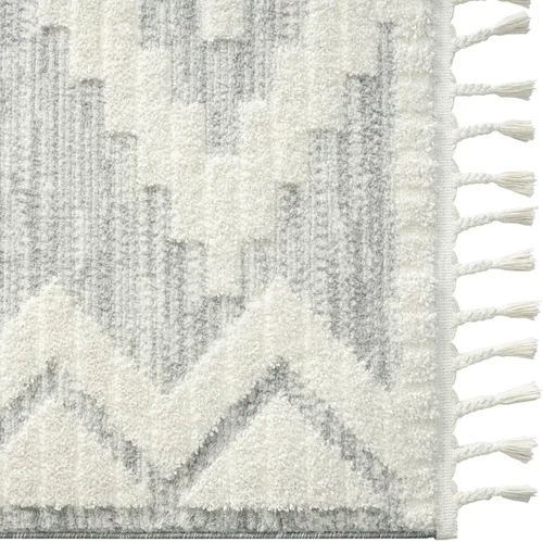 Vista 8 de LUXE WEAVERS Ibiza Collection 8067 - Alfombra geométrica suroeste, color gris, 6 x 9