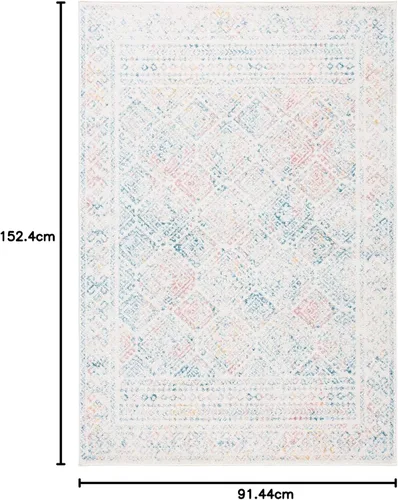 Vista 204 de Safavieh - Alfombra decorativa de la colección Tulum, modelo TUL264F, estilo marroquí, bohemio y desgastado, no suelta pelusa, para sala, vestíbulo