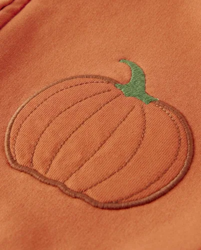 Vista 2 de Gymboree Girls' and Toddler Pumpkin Zip Up Embroidered Fall Hoodie