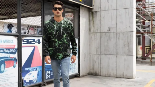 Vista 2 de uideazone Sudadera con capucha con estampado 3D para hombre y mujer, con bolsillo tipo canguro
