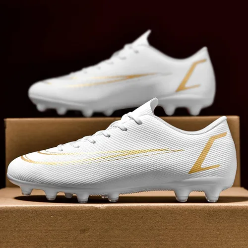 Vista 4 de Zapatos de fútbol para hombre, zapatos de fútbol de suelo firme, zapatos de fútbol profesionales de caña baja, zapatos de fútbol para interiores