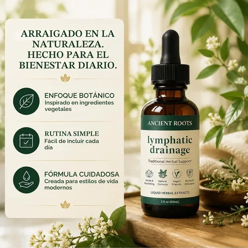 Vista 9 de Ancient Roots Gotas de drenaje linfático – Extracto líquido de hierbas para aliviar la hinchazón, apoyo desinflado y bienestar linfático – Fórmula