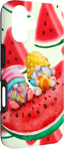 Vista 3 de Summertime with My Gnomies Watermelon Retro Beach Summer Case for iPhone 17