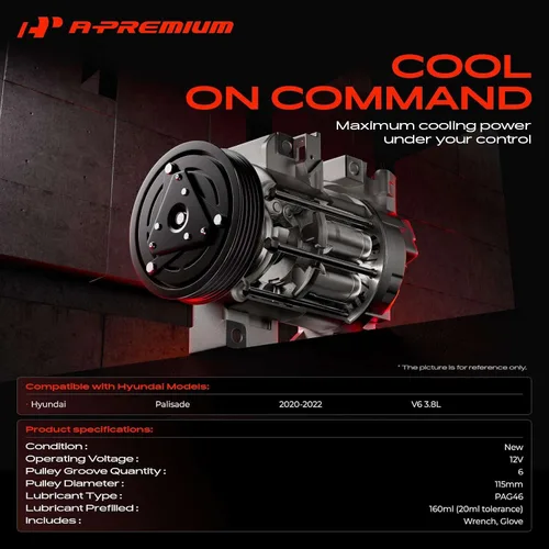 Vista 2 de A-Premium Compresor de aire acondicionado AC con embrague