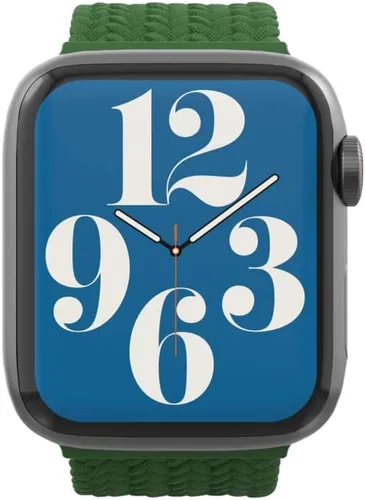 Vista 2 de ZAGG Gear4 - Correa elástica trenzada Solo Loop - SM - Verde bosque - Compatible con Apple Watch de 1.496 pulgadas, 1.575 pulgadas, 1.614 pulgadas