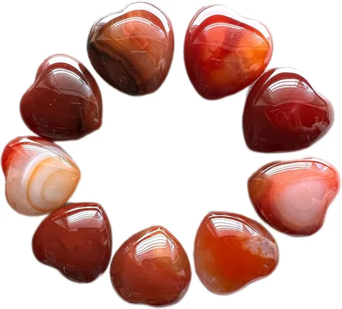 Vista 53 de Corazón hinchado de piedras preciosas al por mayor, corazones hinchados de piedras preciosas pulidas, piedra de palma de cristal, corazón de cristal