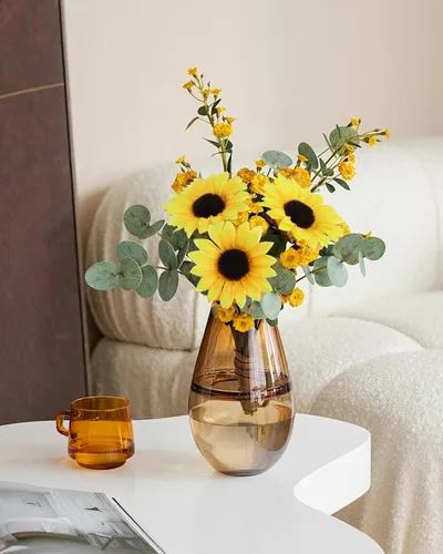 Vista 6 de DuHouse 40 cabezas de girasoles falsos con tallos