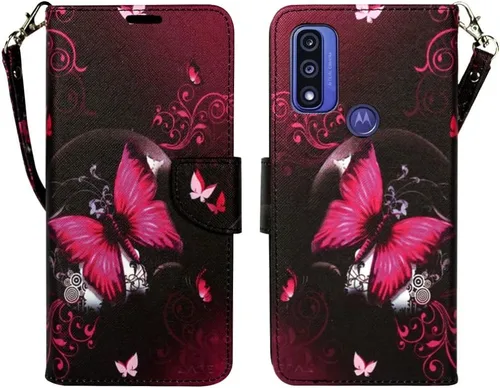 Vista 10 de Zase Funda tipo cartera para Motorola Moto G Play (2023)/Moto G Pure/Moto G Power (2022) Funda de piel sintética con función atril, ranura