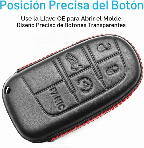 Vista 2 de MECHCOS Compatible con Dodge Durango Challenger Charger Hornet Jeep Compass Grand Cherokee WK Ram Promaster 1500 2500 3500 Chrysler 300 Funda
