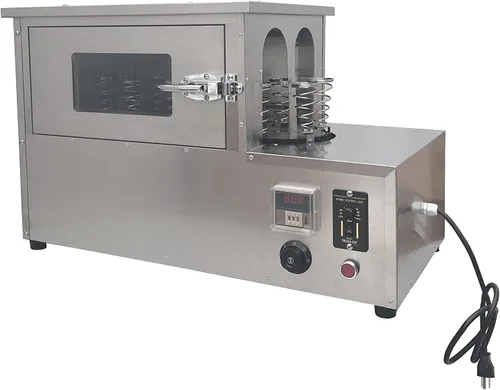 Vista 2 de TECHTONGDA Horno de cono de pizza comercial, multiusos, con 12 bases de cono de pizza, bandeja extraíble, horno de pizza eléctrico giratorio