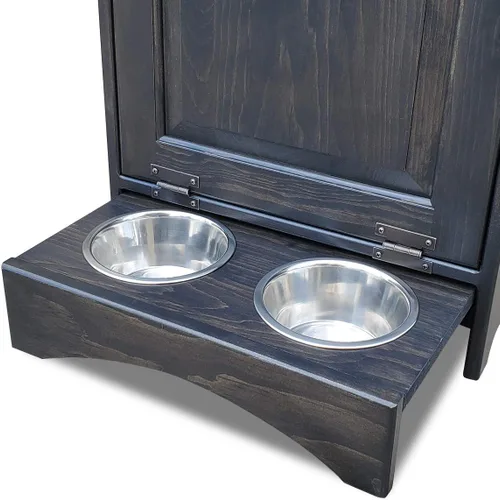 Vista 3 de Peaceful Classics Armario de almacenamiento de alimentos para perros con Moca