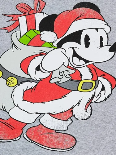 Vista 3 de Disney Mickey Mouse Men's Santa Christmas Graphic T-Shirt
