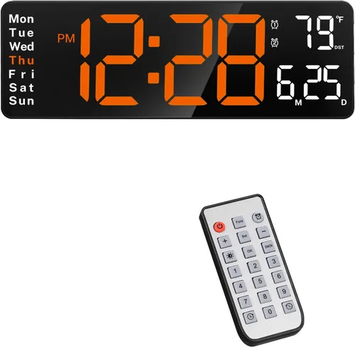 Vista 8 de Digital Clock Large Display, 13" Large Digital Wall Clock for Classroom