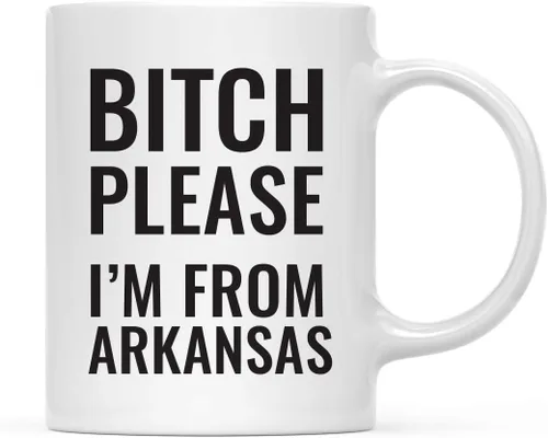 Vista 47 de Andaz Press Taza de café de 11 onzas, regalo de broma, Bitch Please I'm from Alabama, paquete de 1, incluye caja de regalo, divertidas ideas