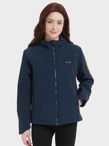 Vista 7 de PTAHDUS Chaqueta térmica para mujer con batería de 7,4 V, con bolsillo calentador de manos