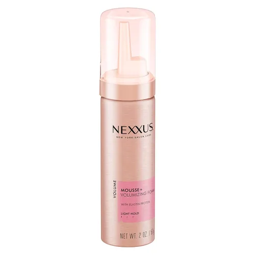 Vista 7 de Nexxus Mousse de cabello para volumen medio de sujeción con tecnología STYLEPROTECT, 2 onzas