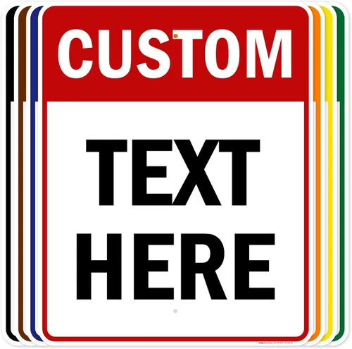 Vista 21 de Cartel personalizado, cartel personalizado para negocios, uso en interiores/exteriores. 7x10 pulgadas, aluminio 0.040 libre de óxido, resistente a