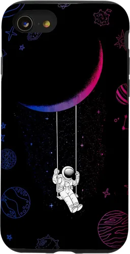 Vista 18 de Astronaut Moon Bisexual Flag Space LGBTQ Gay Pride Ally Bi Case for iPhone 17