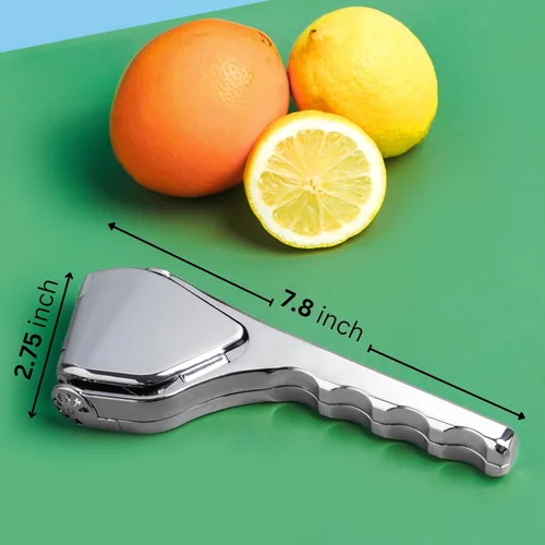 Vista 7 de Exprimidor de limón de acero inoxidable resistente Exprimidor de cítricos a mano para limones, limas y naranjas - ergonómico, a prueba de óxido