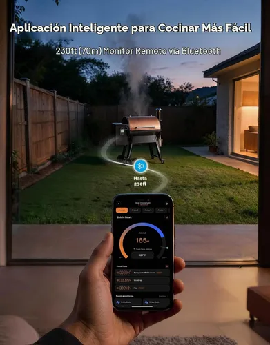 Vista 2 de Govee Termómetro Bluetooth para carne, termómetro inalámbrico de carne para horno ahumador, termómetro digital para parrilla con 2 sondas, modo