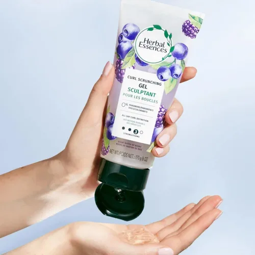 Vista 3 de Herbal Essences Gel para el cabello rizado, gel para el cabello rizado, definición de rizos durante todo el día, nivel de retención 3, aroma a