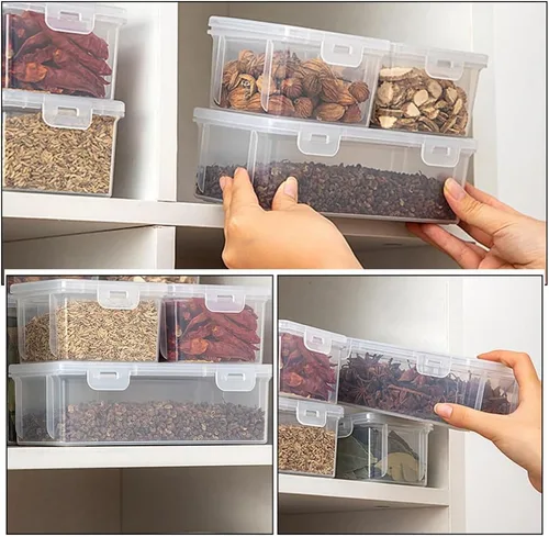 Vista 6 de Homoyoyo Contenedor hermético de almacenamiento de alimentos Caja de almacenamiento sellada para granos de harina de caramelo de frijoles de pasta