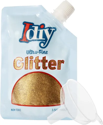 Vista 14 de iDIY - Brillantina ultra fina azul aguamarina (3.5 onzas), purpurina extrafina con bolsa de boquilla fácil de verter y embudo para resina, slime