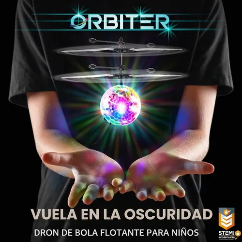 Vista 2 de Force1 Orbiter - Juguete de esfera voladora con control manual, drones giratorios para niños - Mini drones OVNI con control remoto, recargables