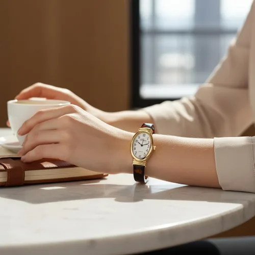 Vista 5 de Blekon Collections - Reloj de pulsera para mujer, redondo, ovalado, rectángulo, con forma de caja acrílica, diseño de concha de tortuga