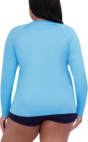 Vista 6 de Nautica Camiseta de natación de manga larga UPF 30+ para mujer, Azulclaro