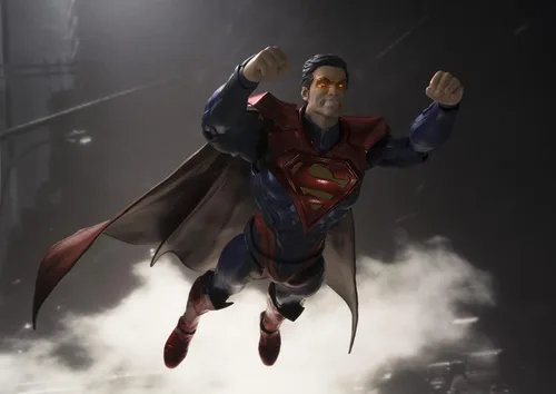 Vista 4 de Figura de Superman Bandai Tamashii Nations S.H. (versión Injustice), "Injustice", figura de acción