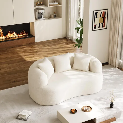 Vista 16 de Sofá seccional de gran tamaño de 147" para sala de estar, sofá moderno de lujo de chenilla suave de 4 plazas extra profundo y ancho con asiento