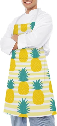 Vista 4 de Delantal ligero para mujer con bolsillo, resistente al agua a la moda para cocinar en casa Color (952)