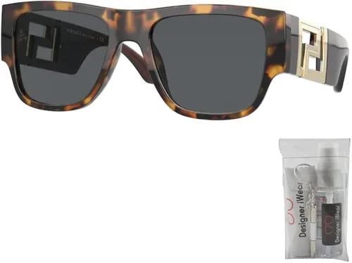 Vista 2 de Versace VE4403 Rectangle Sunglasses for Men + BUNDLE with Designer iWear Eyewear Care Kit