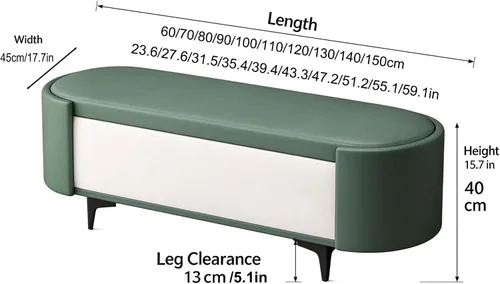 Vista 2 de Storage Bench for Bedroom,Entryway Ottoman with Seating,Edge Footrest Stool