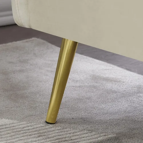Vista 8 de Anwick Sofá cama futón convertible de terciopelo de espuma viscoelástica, sofá cama moderno de dos plazas con respaldo y reposabrazos ajustables