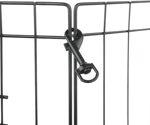 Vista 8 de Pet Trex 8 Panel Pen Ejercicio Parque de juegos para perros con panel y puerta, Negro