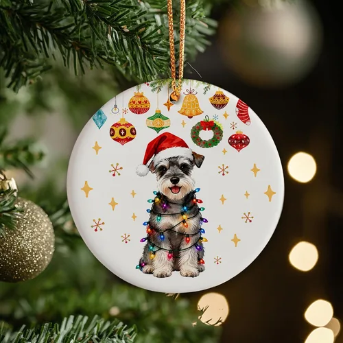 Vista 2 de Schnauzer - Adorno colgante de cerámica para perro Color 27